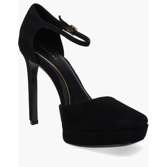 Natori Women's Sae Ankle Strap Platform Elegant Black Pump Sz 9 - Picture 1 of 4